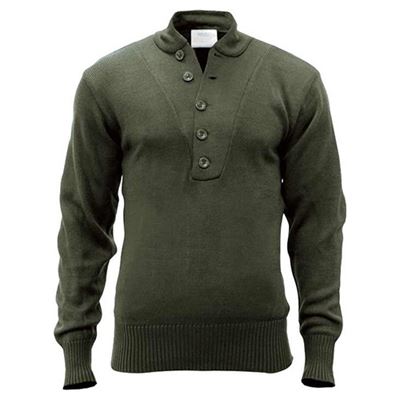 Sweter z 5 guzikami AKRYL ZIELONY
