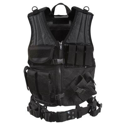 Kamizelka taktyczna CROSS DRAW MOLLE CZARNA