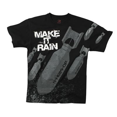 T-shirt VINTAGE MAKE IT RAIN BLACK