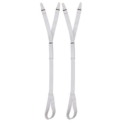 Szelki do koszuli STIRRUP WHITE 2 sztuki w opakowaniu