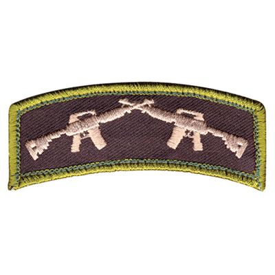 Naszywka CROSSED RIFLES velcro 3 x 7,5 cm
