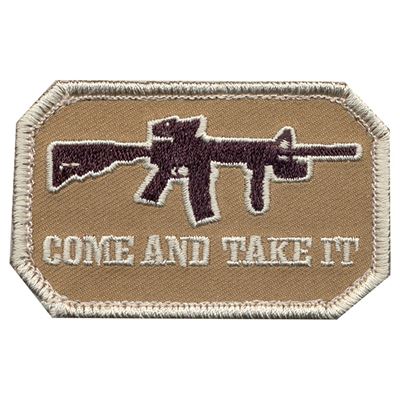 Naszywka COME AND TAKE IT z rzepem