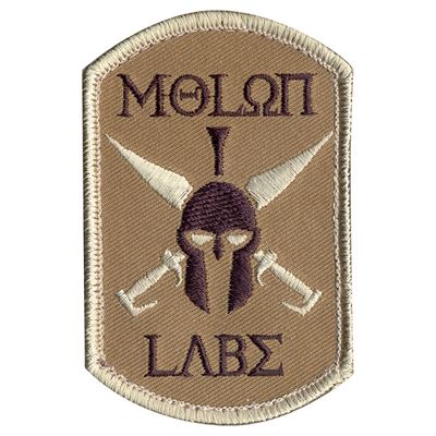 Naszywka MOLON LABE z rzepem DESERT