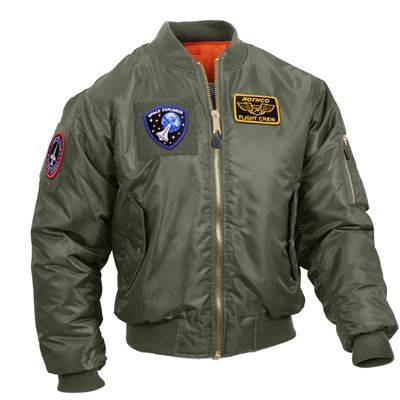Kurtka z naszywkami MA1 FLIGHT SAGE GREEN