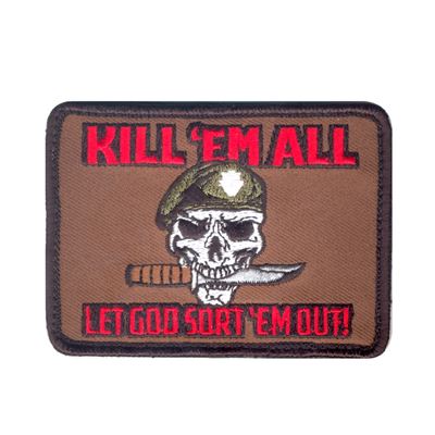 Naszywka KILL ´EM ALL LET GOT SORT ´EM OUT velcro
