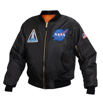 Kurtka MA1 FLIGHT NASA CZARNA