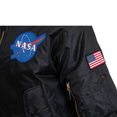 Kurtka MA1 FLIGHT NASA CZARNA