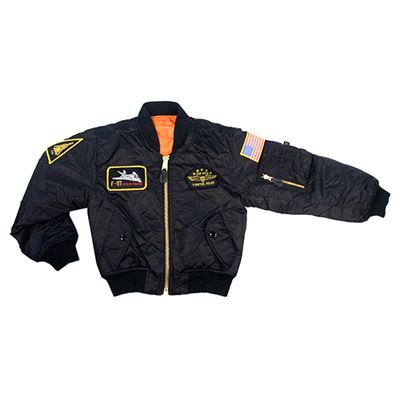 Kurtka dziecięca TOP GUN MA1 FLIGHT CZARNA