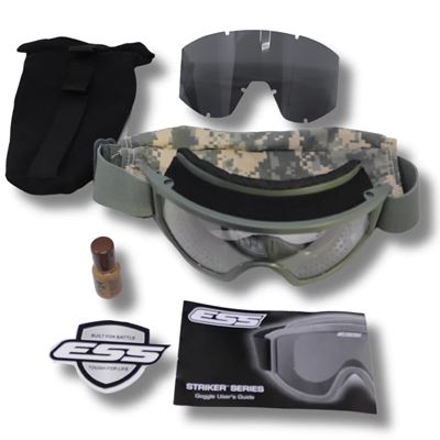 Gogle taktyczne STRIKER Land Ops przezroczyste szkło / ramka FOLIAGE/ACU