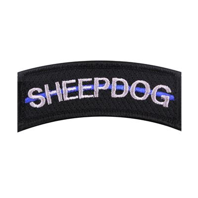 Naszywka SHEEP DOG niebieska linia VELCRO