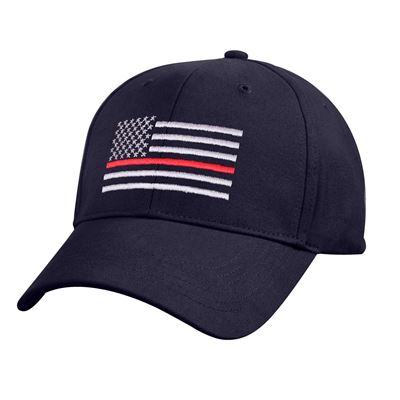 Czapka flaga USA z czerwoną linią NIEBIESKA