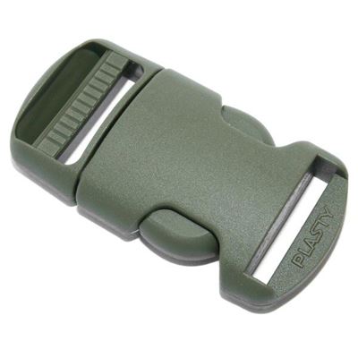 Plastikowa klamra/zatrzask w komplecie 25 mm ZIELONY