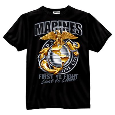 Koszulka USMC MARINES GLOBE & ANCHOR CZARNA