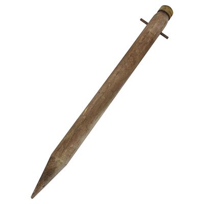 Duży drewniany kołek do namiotu z okuciami 76 cm