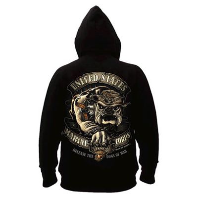 Bluza z kapturem USMC BULLDOG CZARNA