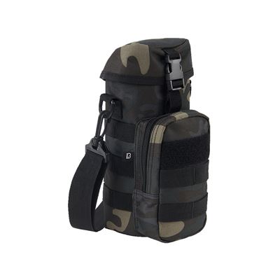 Uchwyt na butelkę 0,5-1 l z paskiem MOLLE DARK CAMO