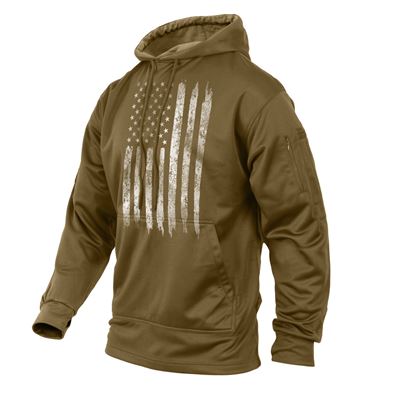 Bluza z kapturem CONCEALED CARRY z flagą USA COYOTE