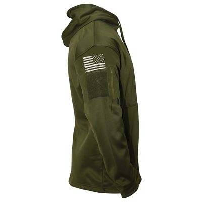 Bluza z kapturem CONCEALED CARRY z flagą USA, ZIELONA