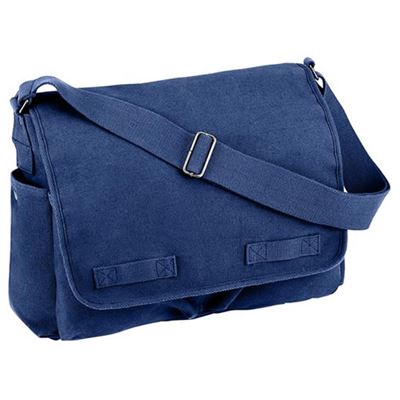 Torba VINTAGE na ramię 38 x 28 x 15 cm NIEBIESKA