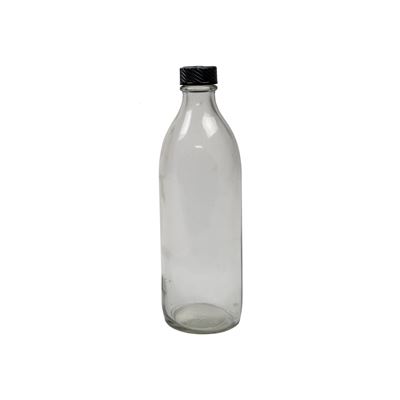 Szklana butelka z wąską szyjką 300 ml z plastikową nakrętką
