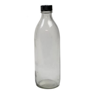 Szklana butelka z wąską szyjką 1000 ml / 1 litr z plastikową zakrętką