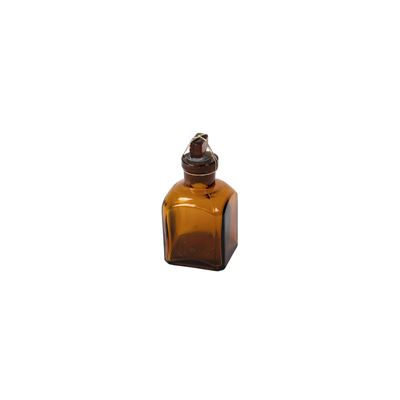 Kwadratowa szklana butelka ze ściętą szyjką 30ml BLACK