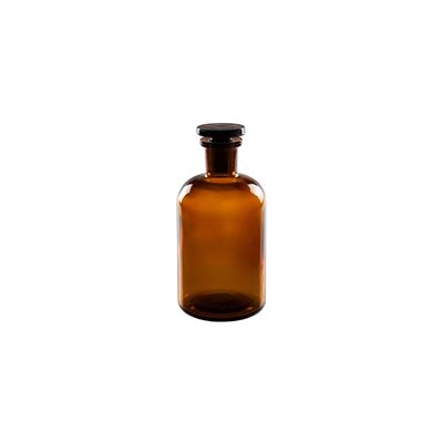 Okrągła szklana butelka ze ściętą szyjką 250 ml BLACK