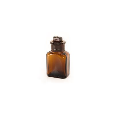 Szklana butelka kwadratowa ze ściętą szyjką 15ml BLACK