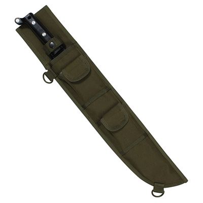 Futerał na maczetę 45 cm z kieszeniami ZIELONY