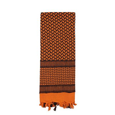 Szalik SHEMAGH 105 x 105 cm ORANGE-BLACK