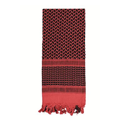 Chusta SHEMAGH 105 x 105 cm CZERWONO-CZARNA