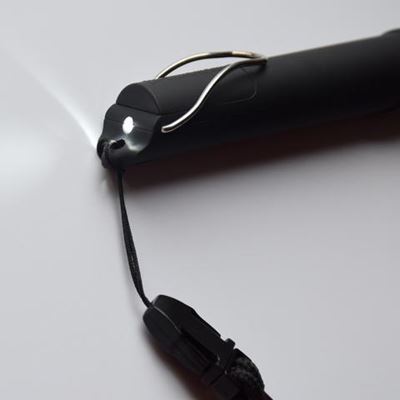 Gwizdek elektroniczny ze światłem LED CZARNY