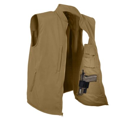 Kamizelka softshell CONCEALED CARRY COYOTE BROWN