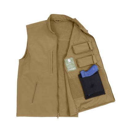 Kamizelka softshell CONCEALED CARRY COYOTE BROWN