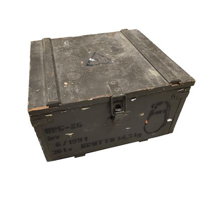 Drewniana skrzynia po URG-86 AČR 35 x 31 x 18 cm