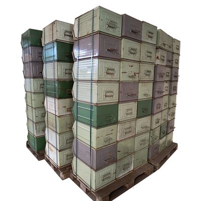 Metalowa skrzynia do przechowywania ścięta 63 kg / 400 × 600 × 300 mm używana