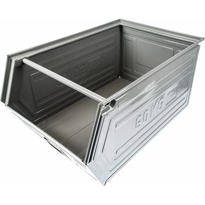 Metalowa skrzynia do przechowywania ścięta 63 kg / 400 × 600 × 300 mm używana