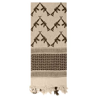 Szalik SHEMAGH CROSSED RIFLES 107 x 107 cm TAN