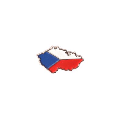 Odznaka z mapą i flagą Czech