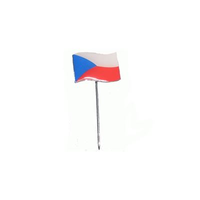 Odznaka z powiewającą flagą państwową Czech w kolorze na szpilce