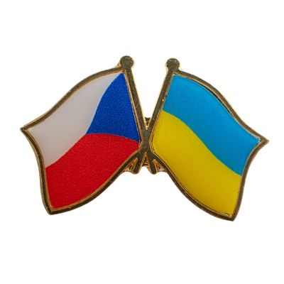 Odznaka flagi przyjaźni UKRAINY i REPUBLIKI CZESKIEJ