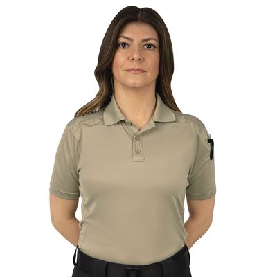 Koszulka polo damska TACTICAL PERFORMANCE krótki rękaw SILVER TAN