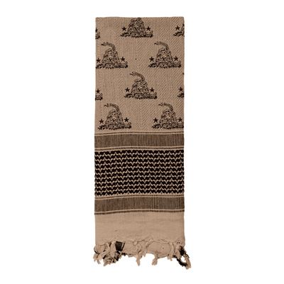 Chusta SHEMAGH 107 x 107 cm GADSDEN SNAKE TAN