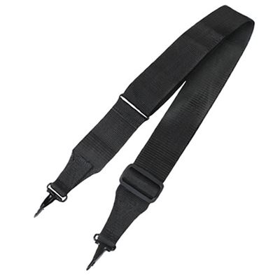 Zapasowy pasek na ramię z karabińczykami BLACK 120 cm