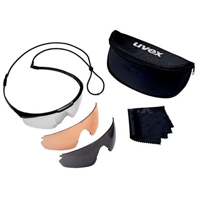 Okulary taktyczne APACHE SPEC SET CZARNE UVEX 9112265 2