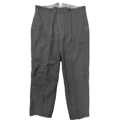 Kalhoty ŠVÝCARSKÉ vlněné ŠEDOMODRÉ použité