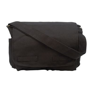 Torba VINTAGE na ramię 38 x 28 x 15 cm CZARNA