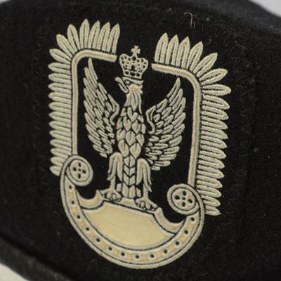 Beret POLSKI z naszywką CZARNY