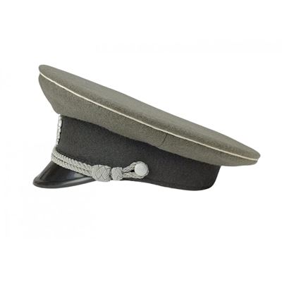 Czapka oficerska NVA, oryginalna, SZARA / biała lamówka Armia NVA/DDR 91244266 2
