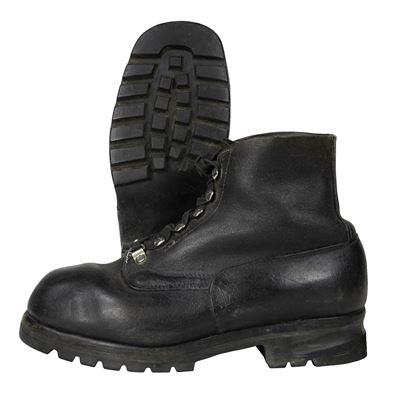 Buty szwajcarskie z gumową podeszwą, skórzane, używane